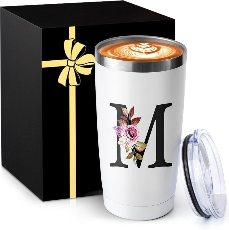 MNZZ 20 Oz Insulated Coffee Cup with Lid Car Tumbler Travel Mug Women Wife Husband Happy Birthday Wedding Romantic Gift Best Cool Day Personalized Unique Special Cute Custom Christmas Xmas Valentines Ideal - Image 1